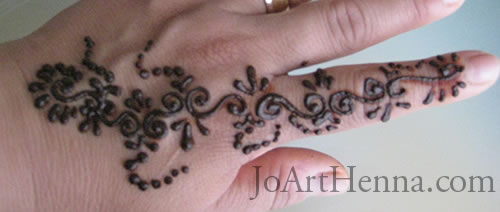 before the henna design